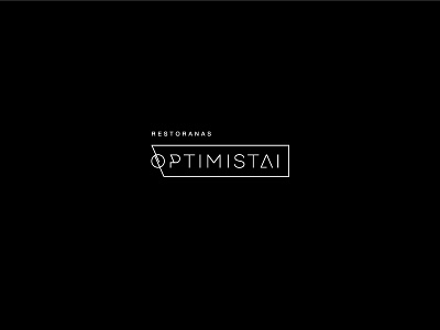 Optimistai Logo branding design logo logotype minimal optimist optimistai restaurant