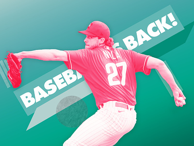 Baseball Is Back! baseball color for creatives graphic design memphis style phillies photoshop practice spring training