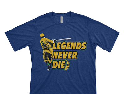 Legends Never Die Mockup baseball color for creatives design graphic design photoshop t shirt design