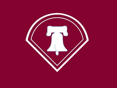 Ring The Bell - Phillies Minimalist Logo baseball design graphic design logo minimalism minimalist logo phillies photoshop