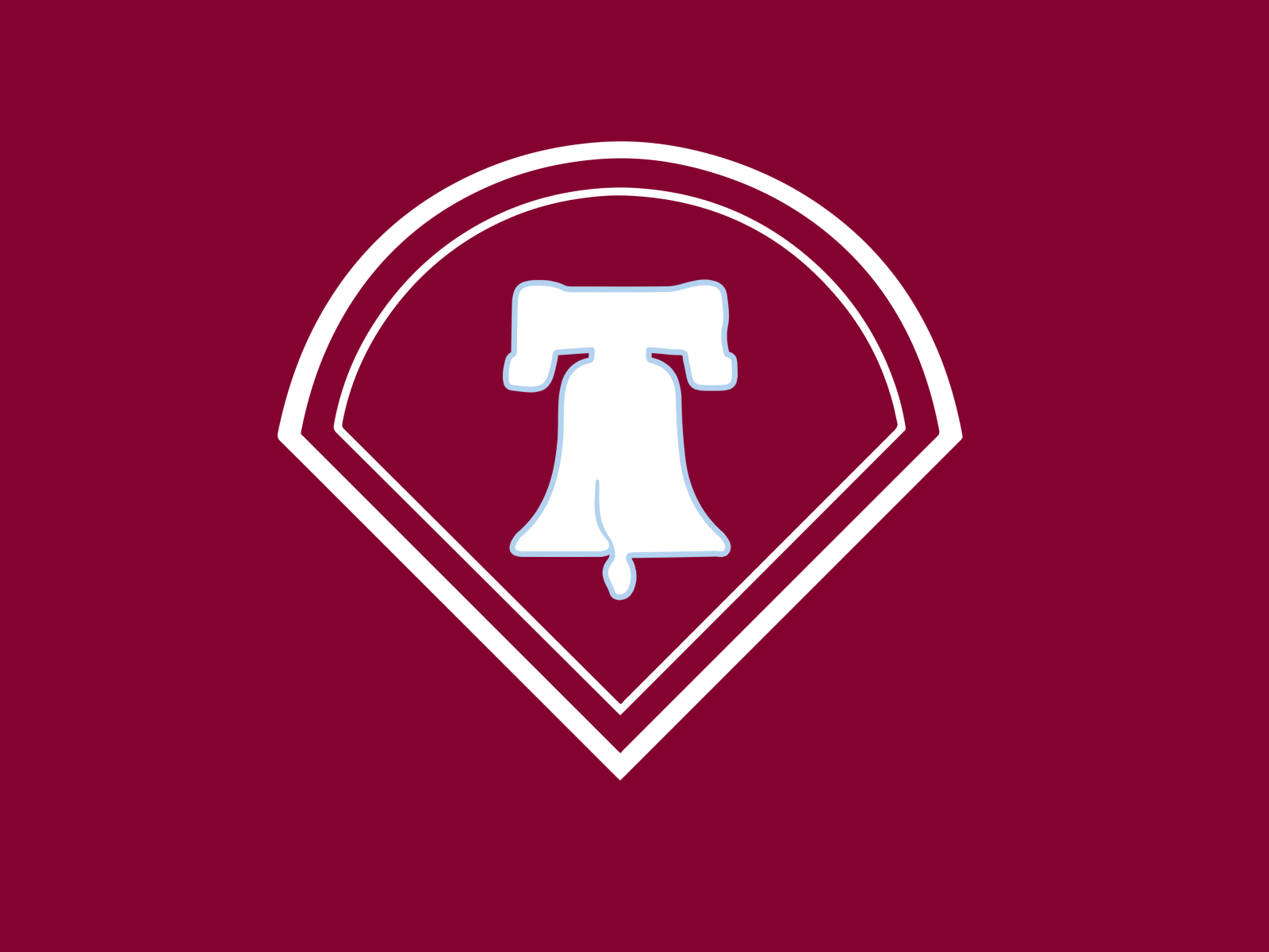 Ring The Bell - Phillies Minimalist Logo by Chris Rosenberry on