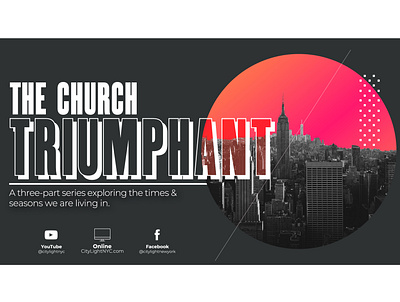 The Church Triumphant - Sermon Series Graphic - Final Version church art graphic design memphis style sermon graphic sermon series