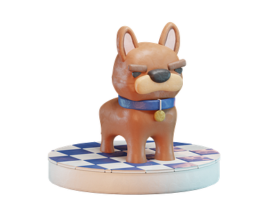 Clay Kevin 3d blender c4d character clay design dog hero illustration render
