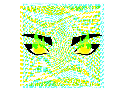 Flame Throw Eyes album art album cover design eyes flame graphic design graphic designer illustration neon trippy typography