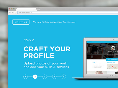 Introducing Snipped carousel homepage ios landing page mobile preview snipped startup step by step steps tablet web