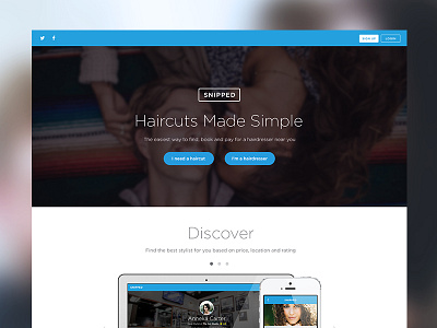 Snipped Launch app homepage ios landing page mobile preview snipped startup web website