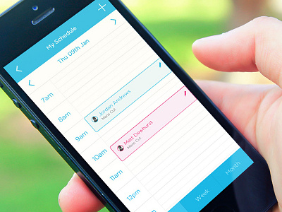 Schedule app appointment booking calendar day edit ios iphone month schedule time week