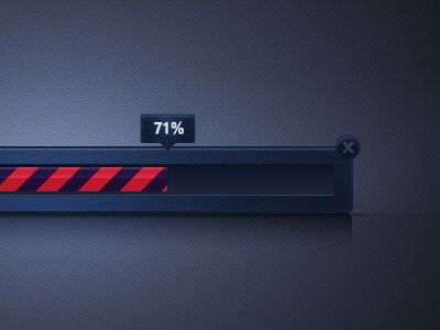 Progress Bar cancel close percent progress bar stripes