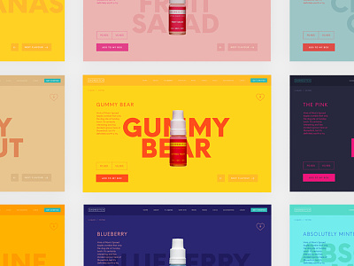Shoreditch Flavour Pages colour design flavour interface type ui vape visual web website