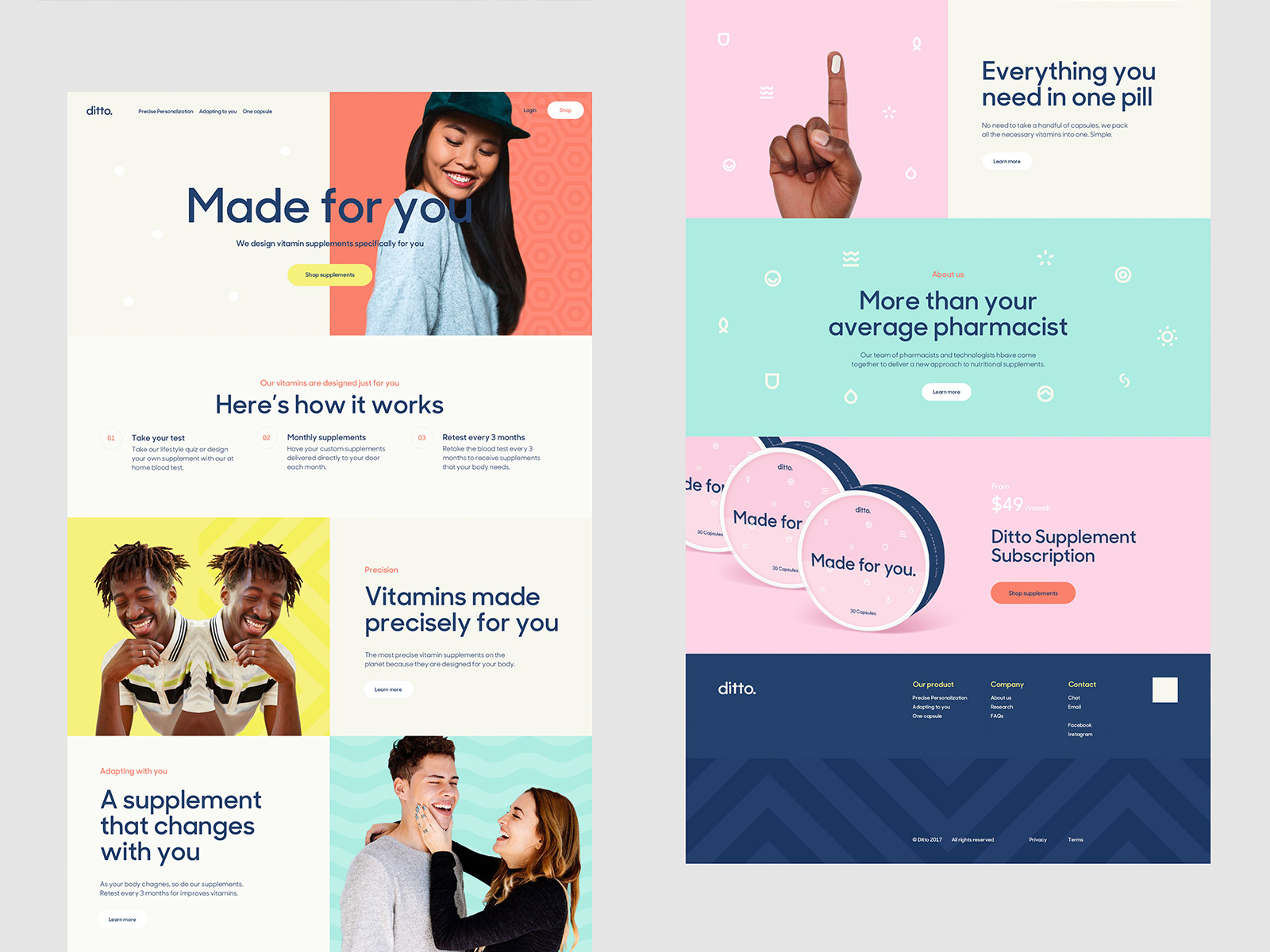 Ditto - Web design by Joe Furr for Point on Dribbble