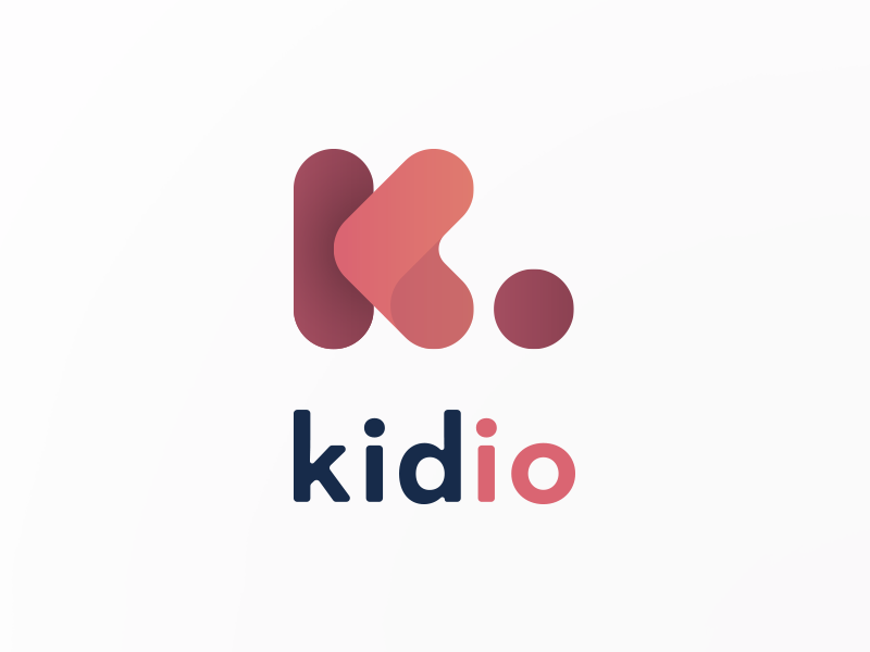 Kidio Taco company logo gradient logo pink icon designer logo designer icon digital product mark brand logo single letter logo the letter k