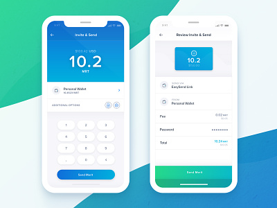 Crypto Send app card coin crypto cryptocurrency currency data finance iphone x payment statistics wallet