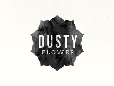 Dusty Flower black design logo vintage