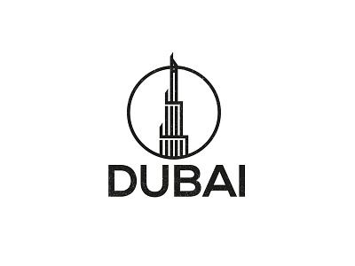 Dubai Burj Khalifa Logo apple design icon identity illustration ios logo typography