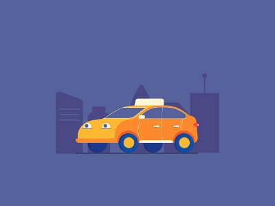 Taxi app design flat illustration vector