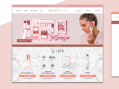 BeautyBio Science beauty ecommerce fashion ui ux