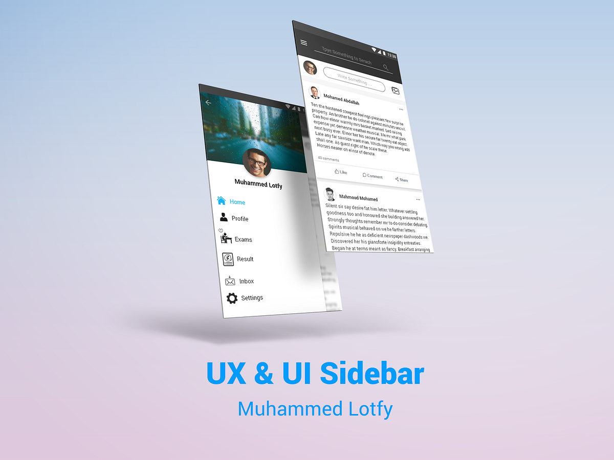 UI/UX Sidebar by Muhammed Lotfy on Dribbble