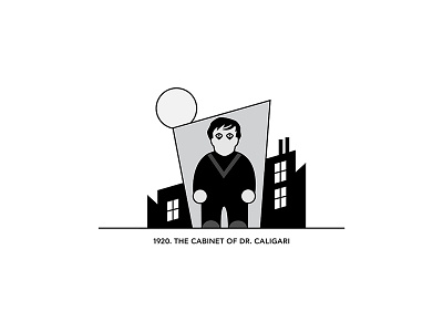 1920 - Cabinet Of Dr Caligari character cinema design figure film flat illustration minimal movies vector