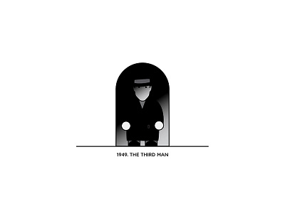 1949 - The Third Man character cinema design figure film flat illustration minimal movies vector