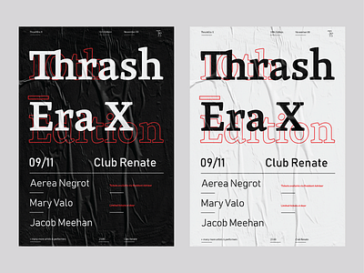 Thrash Era X - 10th edition design graphic design poster typogaphy