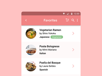 DailyUI #44 Favorites