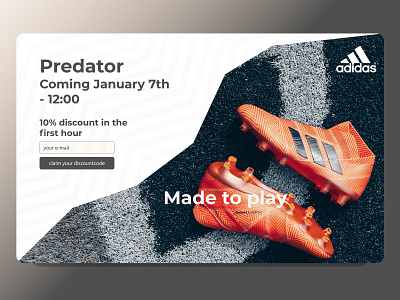 DailyUI #48 Coming Soon - Adidas Shoes branding design ui ux ux design