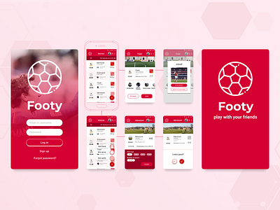 Footy - Concept for organizing pick-up games app design typography ui ux ux design