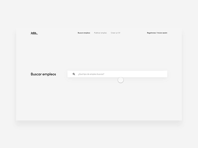 Jobb. UX Demo minimalist ui ux web