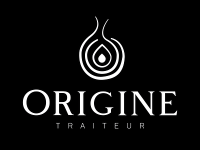 Origine Traiteur black white design food identity identity design illustrator logo logodesign logotype vector