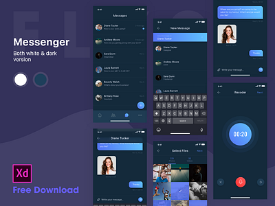 Messenger for iOS - Dark theme bitcoin chart chat coin creative dark theme dribbble invite fly9 free download hiring me icon illustration invite ios message messenger music theme uiux vietnam