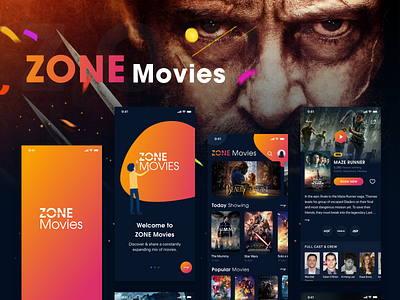 ZONE Movies - Dark mode - iOS UI KIT
