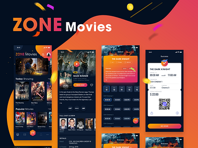 ZONE Movies - Dark mode - iOS UI KIT