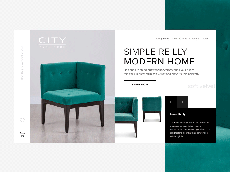 Introducing The Reilly Accent Chair accent brand catalog chairs cityfurniture design furniture homedecor interior minimal shotoftheday typography ui webdesign