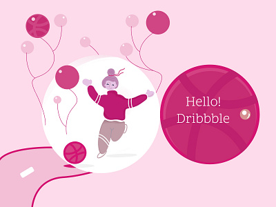 Hello Dribbble Community! design dribbble first shot figma illustration ipadpro procreate sketch ui ux vector web