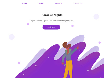 Karaoke Nights concept design entertainment illustration karaoke music procreate purple theme