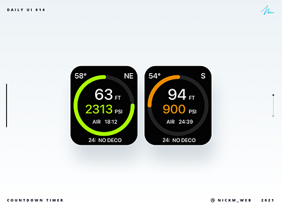 Apple Watch Scuba Air Pressure | Daily UI Challenge 014 (Timer)