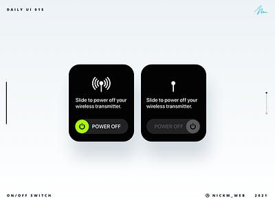 Apple Watch On/Off Switch | Daily UI Challenge 015 (On/Off) apple watch daily daily ui daily ui 015 dailyui dailyuichallenge scuba watch