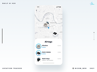 Airtags Tracker | Daily UI Challenge 020 (Location Tracker)