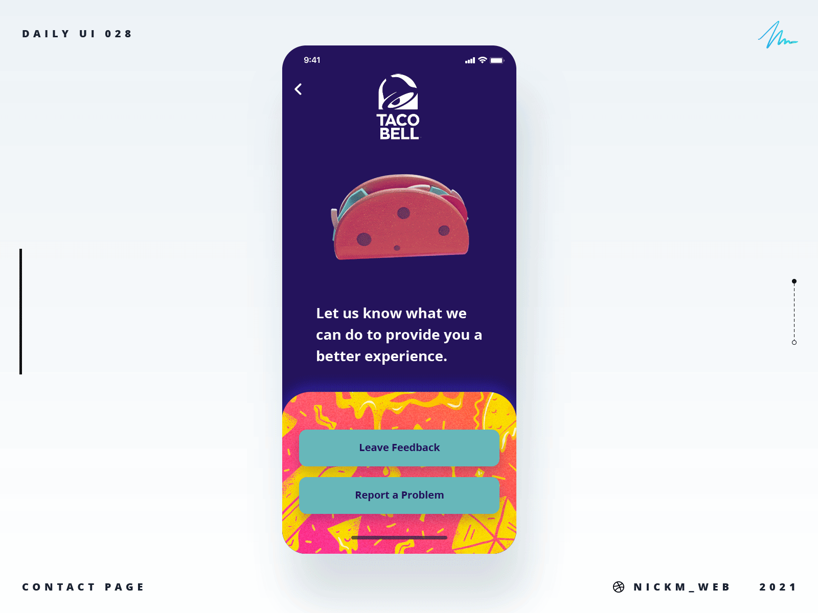Taco Bell Contact | Daily UI Challenge 028 (Contact Page) 3d 3d animation contact contact page daily daily ui daily ui 028 daily ui challenge dailyui028 dailyuichallenge taco tacos