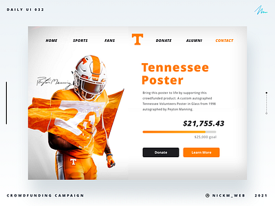 Tennessee Poster | Daily UI Challenge 032 (Crowdfunding)