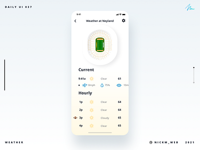 Neyland Stadium Weather App | Daily UI Challenge 037 (Weather)