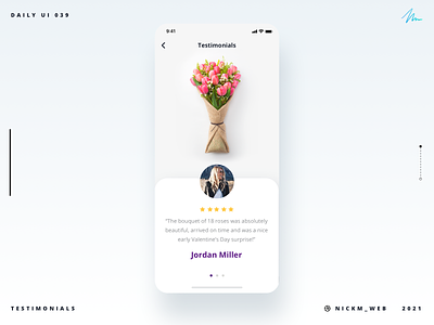 1-800 Flowers Reviews | Daily UI Challenge 039 (Testimonials) daily daily ui daily ui challenge dailyui dailyuichallenge flowers testimonials valentines valentines day
