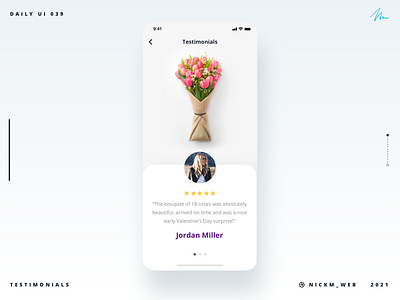 1-800 Flowers Reviews | Daily UI Challenge 039 (Testimonials)