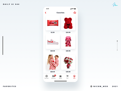 Target App Favorites | Daily UI Challenge 044 (Favorites)