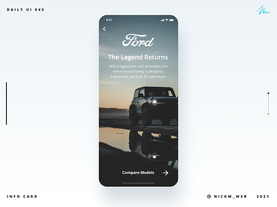 2021 Ford Bronco Info Card | Daily UI Challenge 045 (Info Card) bronco daily daily ui daily ui 045 daily ui challenge dailyui dailyui045 dailyuichallenge ford