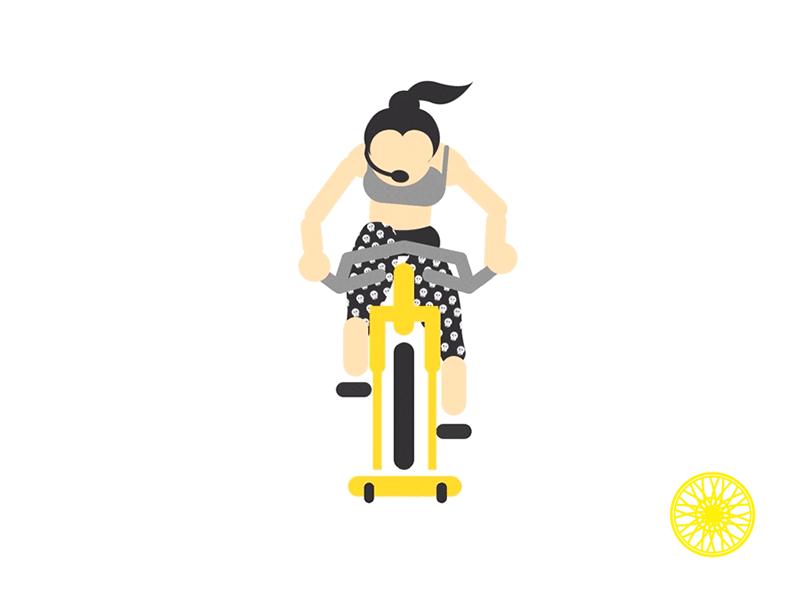 SoulCycle Abby animation bicycle bike biking fitness instructor principle skullpants soulcycle spin