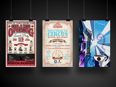 Event Posters design illustration typography