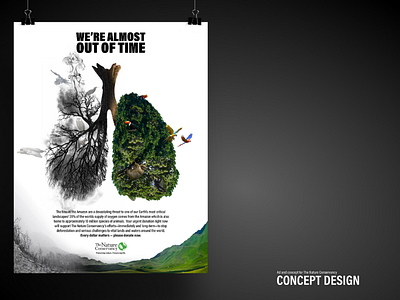 Earth's Lungs adobe illustrator adobe photoshop advertising art direction concept design donation ad image comping print