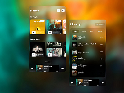 Music App app blured ui design design music app music player music player app music player ui ui uidesign uikit ux