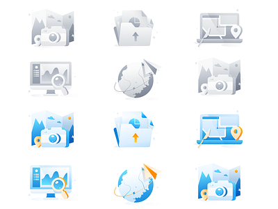 a set of icons